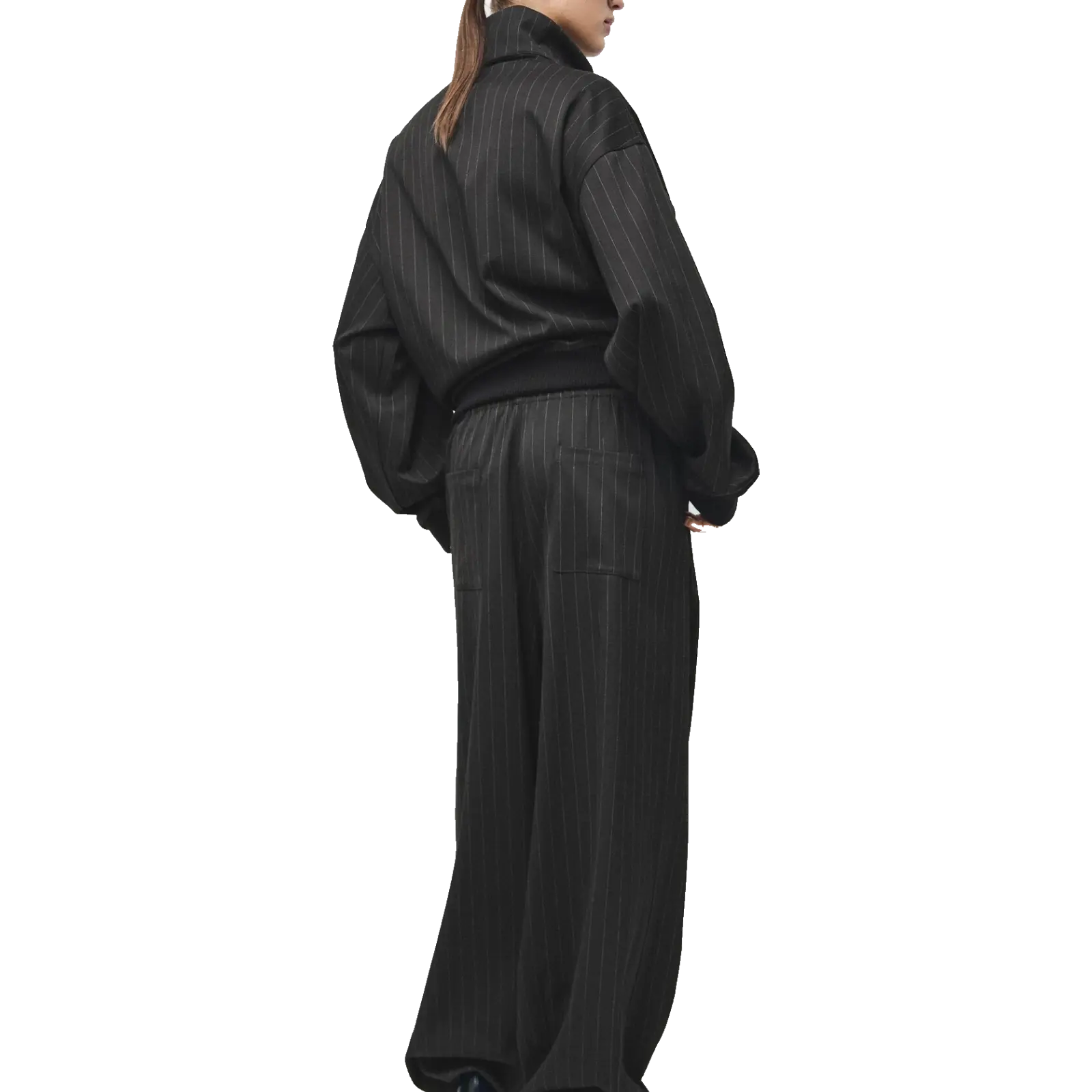 Pinstripe Bomber Jacket - Image 4